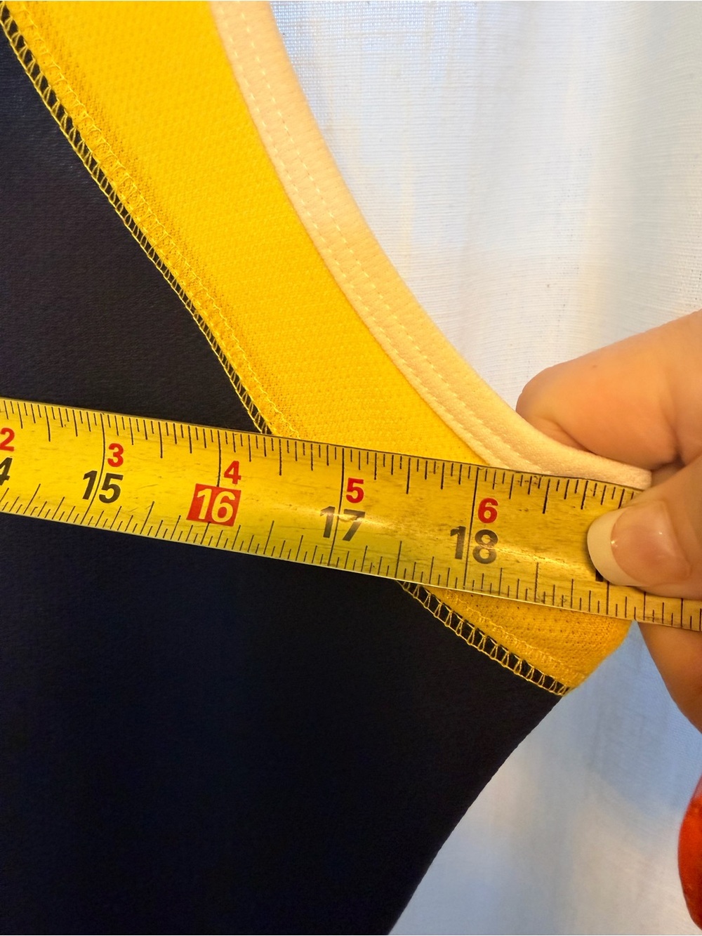 Pro Edge Michigan Colorblock Tank Top in Navy and Yellow - Picture 5 of 7